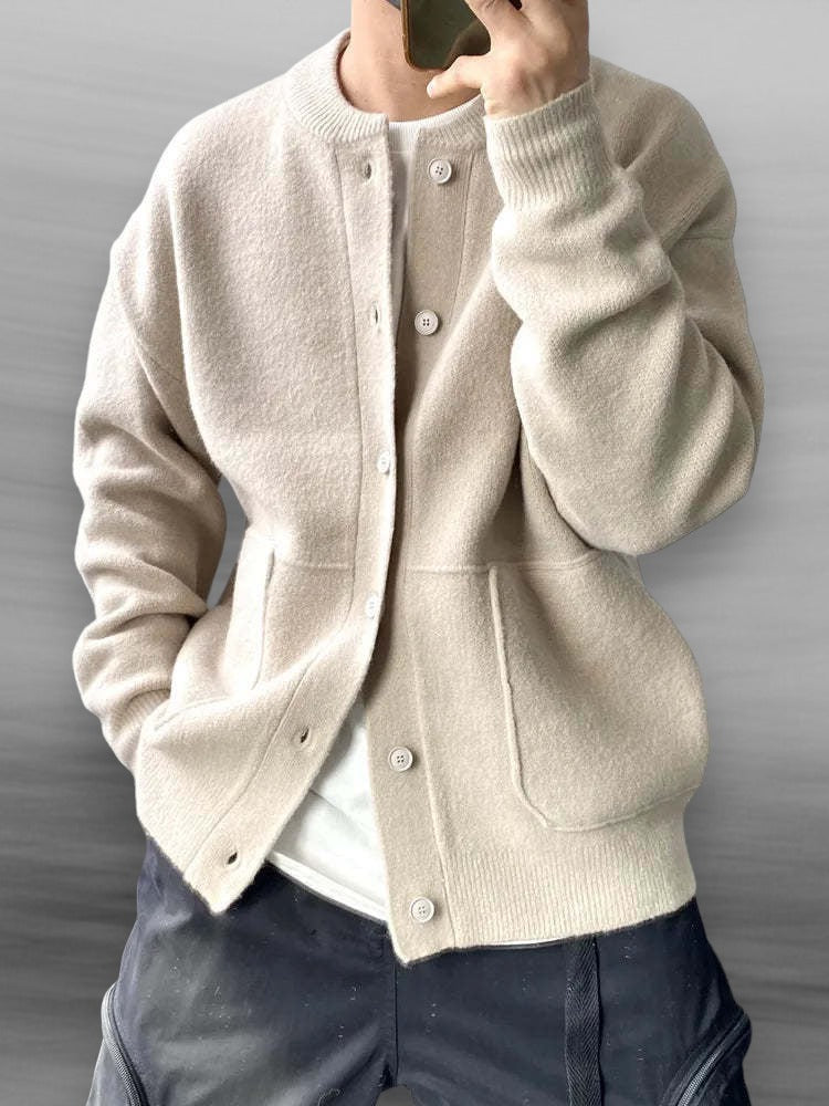 KOE | Buttoned Knit Sweater for Men