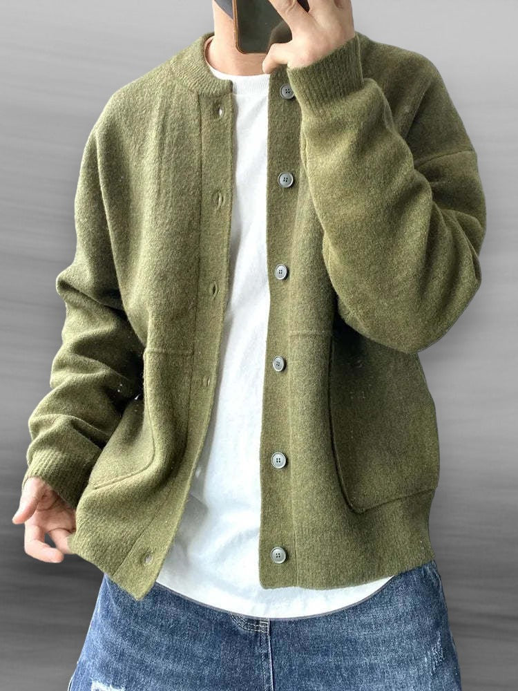 KOE | Buttoned Knit Sweater for Men